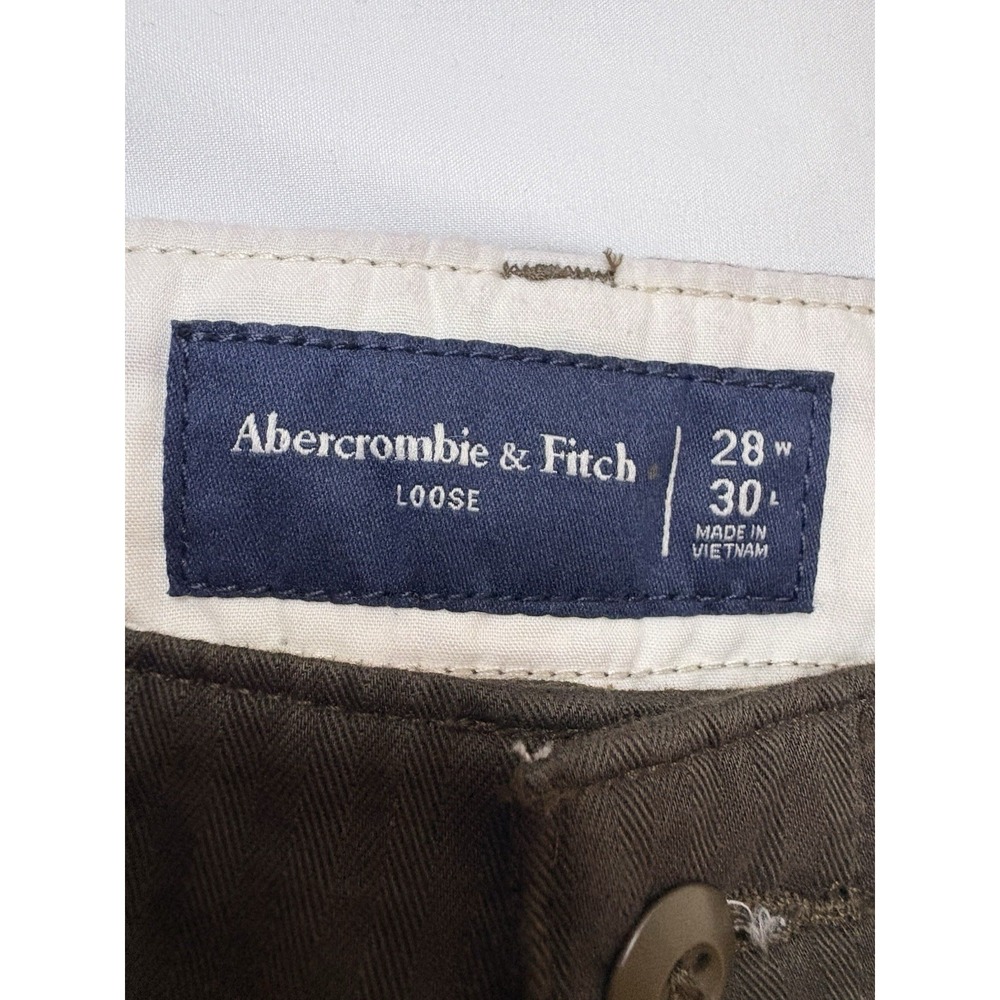 Abercrombie And Fitch Men's Loose Trousers Dark Brown -28W/30L - Picture 5 of 14